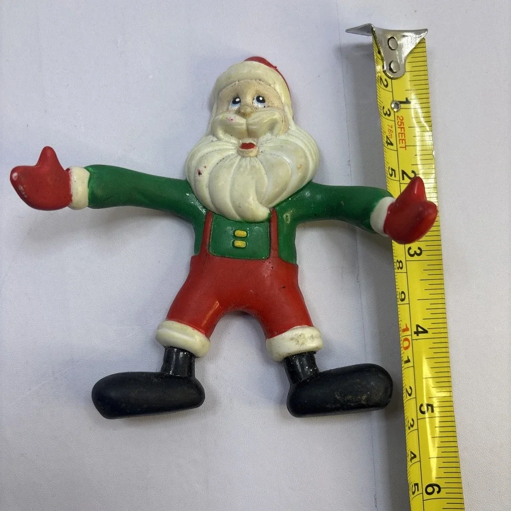 4  Vtg Santa‎ Ornaments Coca Cola Christmas Santa Hallmark 1990s Star Posable